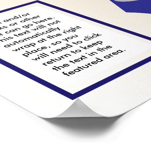 青い帯グラフ ポスター (角)