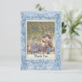 青い帽子屋の不思議の国のお茶会は感謝していしています サンキューカード (スタンド正面)