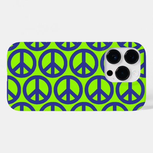 青い平和のサイン Case-Mate iPhoneケース (裏面 (横))