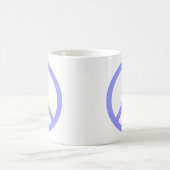 青い平和のシンボル コーヒーマグカップ (中央)