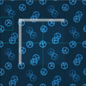 青い平和サイン ファブリック (タイル)