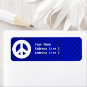 青い平和サイン ラベル (インサイチュ)