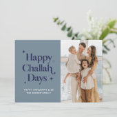 青い幸せなチャラの日 ハヌカの家族写真 シーズンカード (スタンド正面)