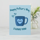 青い幸せな父の日 招待状 (スタンド正面)