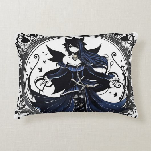 青い幻の妖精 アクセントクッション (正面)