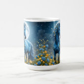 青い幻想の魔法の馬の月の花, コーヒーマグカップ (中央)