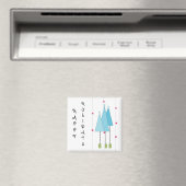 青い幻想的な木々 マグネット (インサイチュ (食洗機))