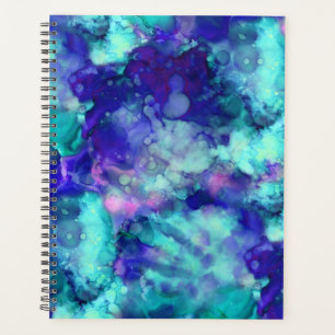 青い幻想的な水彩画 : プランナー手帳