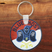 青い幽霊キーチェーン キーホルダー (正面)