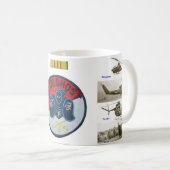 青い幽霊パッチおよび小隊のマグ コーヒーマグカップ (正面右)