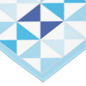 青い幾何地中海のタイルのテーブルクロス テーブルクロス (アングル)