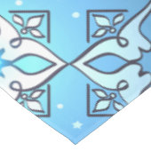 青い幾何学中東模様テーブルクロス テーブルクロス (アングル)