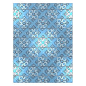 青い幾何学中東模様テーブルクロス テーブルクロス (正面)