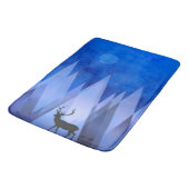 青い幾何学山鹿 バスマット (アングル)