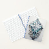 青い幾何学模様の十字形 ノートブック (内部)