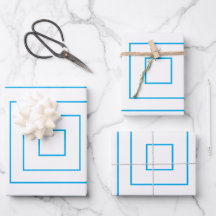 青い幾何学正方形パターン