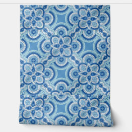 青い幾何学的な壁紙2' x 4' 壁紙