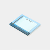 青い幾何学的な鉛筆のポストItノート ポストイット (アングル)