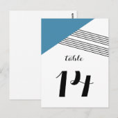 青い幾何学的ストライプな表はがき ポストカード (正面/裏面)