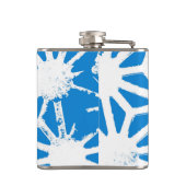 青い幾何学的パターン フラスク (裏面)