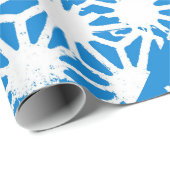 青い幾何学的パターン ラッピングペーパー (ロールコーナー)