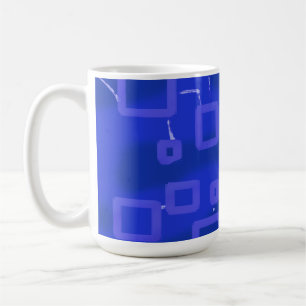 青い幾何学的マグカップ コーヒーマグカップ