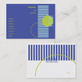 青い幾何学的-ぽっちゃりした 名刺 (正面/裏面)