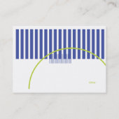 青い幾何学的-ぽっちゃりした 名刺 (裏面)