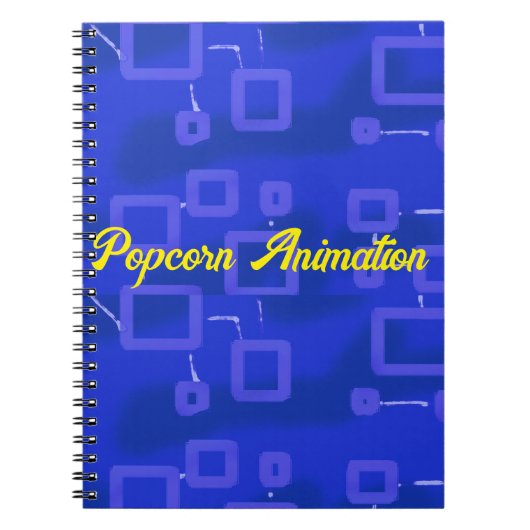 青い幾何学的 ノートブック (正面)