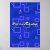 青い幾何学的 ポスター (正面)