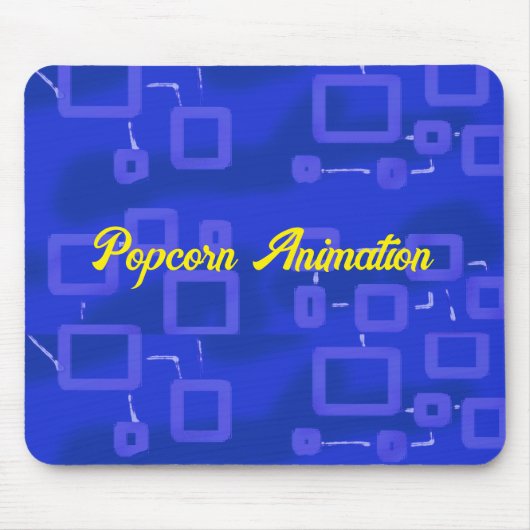 青い幾何学的 マウスパッド (正面)