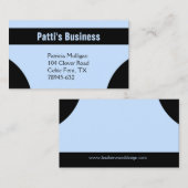 青い幾何学的 名刺 (正面/裏面)