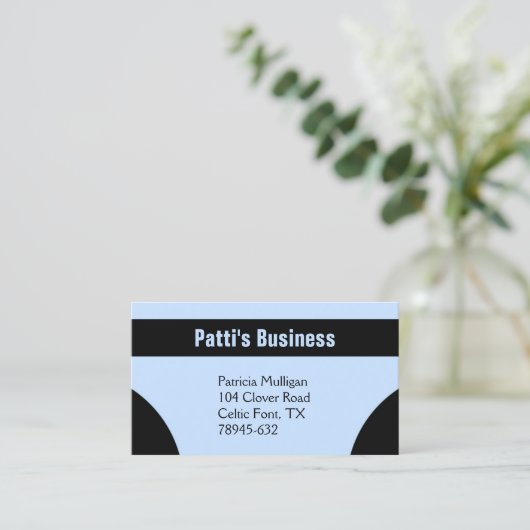 青い幾何学的 名刺 (スタンド正面)