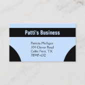 青い幾何学的 名刺 (正面)