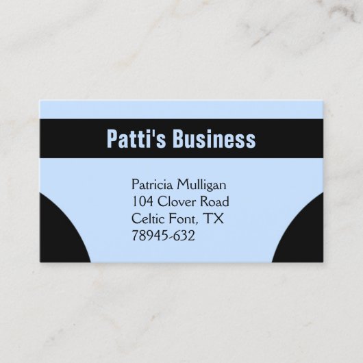 青い幾何学的 名刺 (正面)