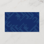 青い幾何学的 名刺 (裏面)