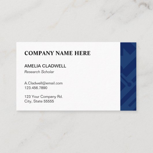 青い幾何学的 名刺 (正面)