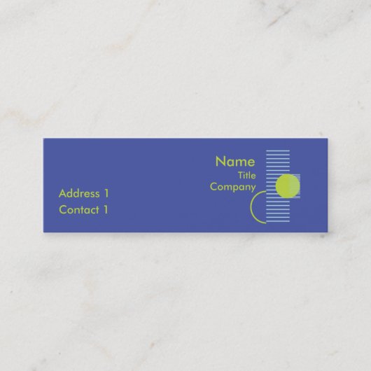 青い幾何学的-細い スキニー名刺 (正面)