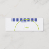 青い幾何学的-細い スキニー名刺 (裏面)