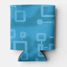 青い幾何学的 缶クーラー