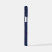 青い幾何学黄色い楕円の電話ケース iPhoneケース (右側面)