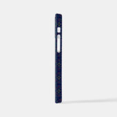 青い幾何学黄色い楕円の電話ケース iPhoneケース (左側面)