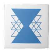 青い幾何形状 タイル (正面)