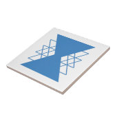 青い幾何形状 タイル (側面)