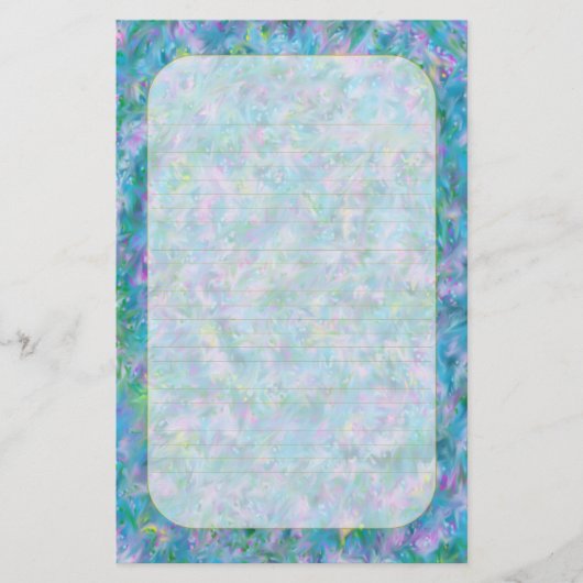 青い庭が並んだ素晴らし文房具 便箋 (正面)