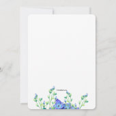 青い庭によっては招待状が開花します 招待状 (裏面)