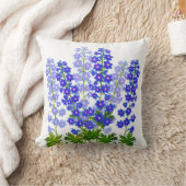 青い庭のヒエンソウによってLarkspurはアメリカMが開花します クッション (ブランケット)