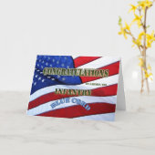 青い式の青のコードを回す卒業 カード (黄色い花)