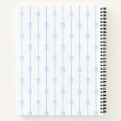 青い弓とストライプ ノートブック (裏面)