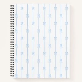 青い弓とストライプ ノートブック
